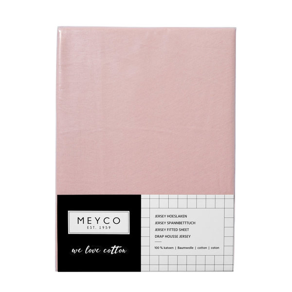 Hoeslaken Meyco | 2-Pack | oudroze | 60x120cm