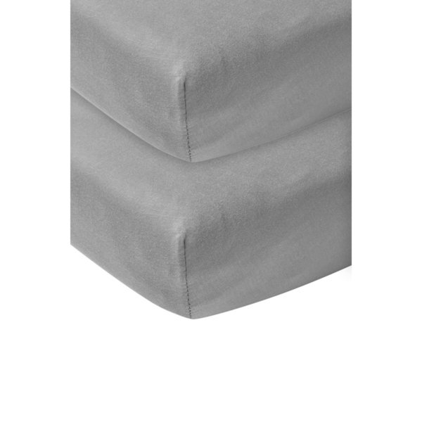 Hoeslaken Meyco | 2-Pack | grijs | 60x120cm