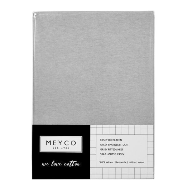 Hoeslaken Meyco | 2-Pack | lichtgrijs | 60x120cm