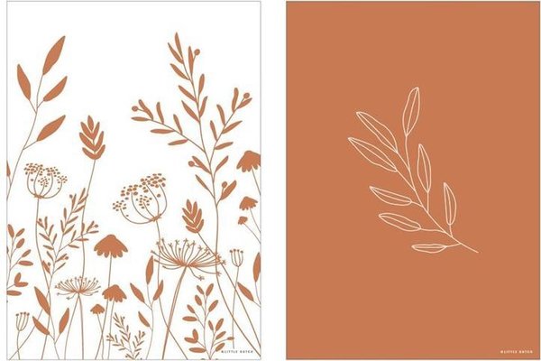 Poster Little Dutch | Wild Flowers | rust