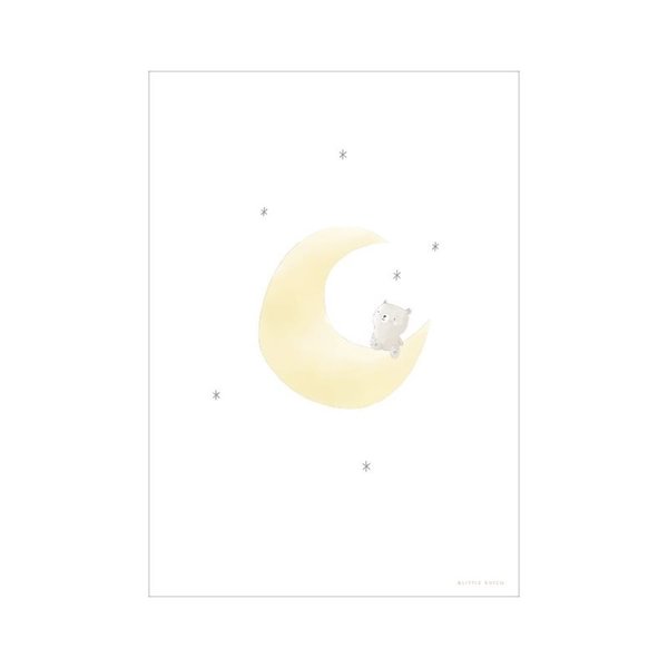 Poster Little Dutch | Bear on the moon