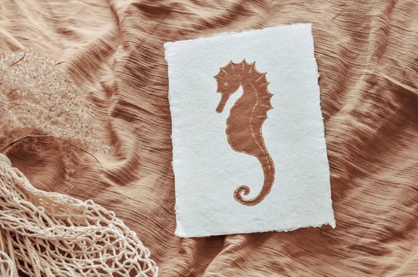 Poster Cotton Design | Seashorse
