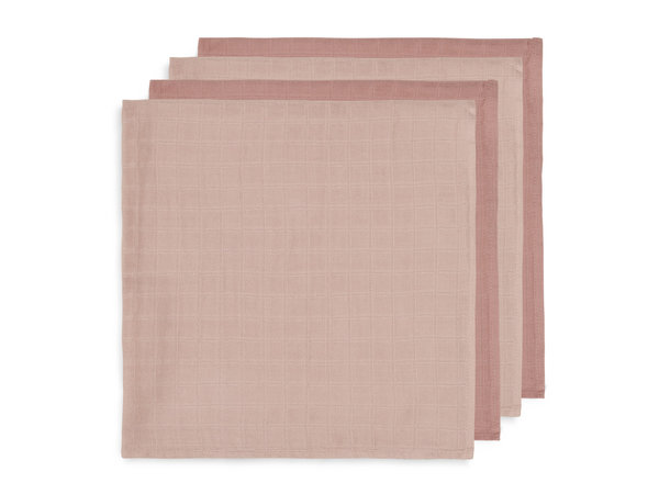 Hydrofiele doeken Jollein | 4-Pack | pale pink | 70x70